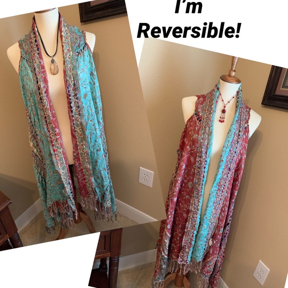 Tops - ⬇️ NEW Reversible Fringed Tunic Vest